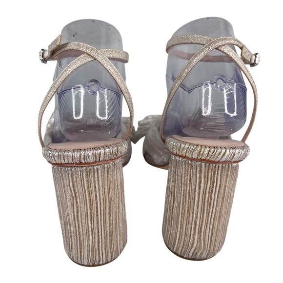 Loeffler Randall Camellia Heels 10 Shiny Champagne - Picture 2 of 11